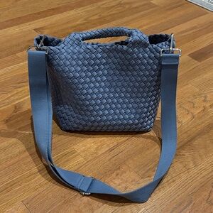 BCBGMAXAZRIA Blue Woven Bag